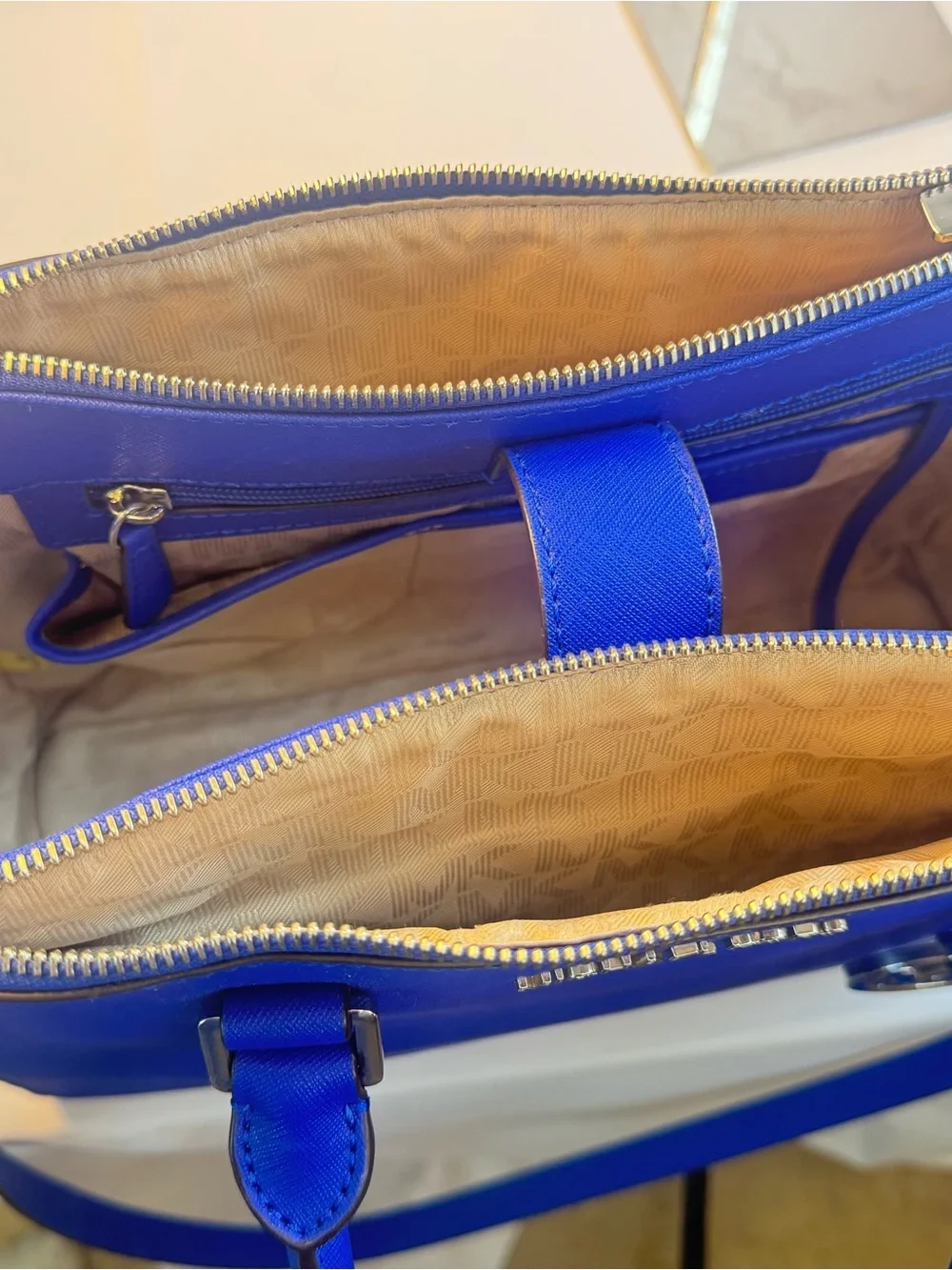 Michael Kors Electric Blue Saffiano Leather Tote - Picture 6 of 10